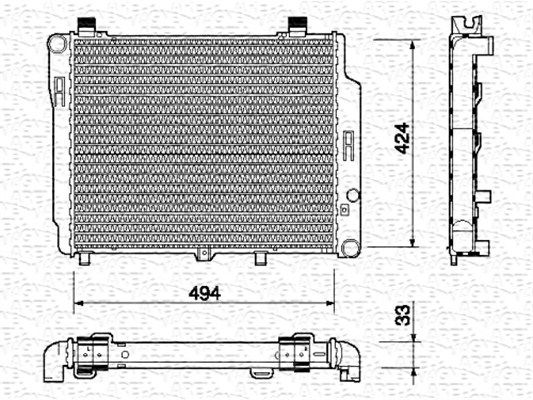 MAGNETI MARELLI radiatorius, variklio aušinimas 350213714000